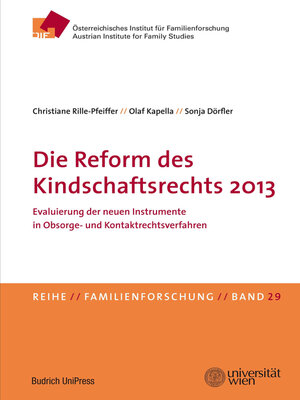 cover image of Die Reform des Kindschaftsrechts 2013